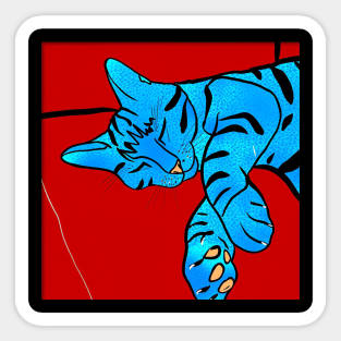 cat lazy Sticker